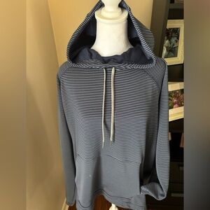 Columbia Blue Striped Women's Hoodie super soft 2X